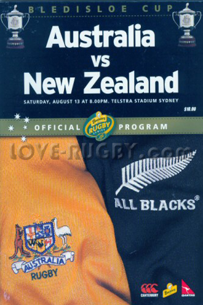 2005 Australia v New Zealand  Rugby Programme